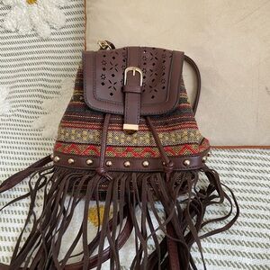 Fringe small backpack